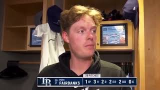 Pete Fairbanks Tampa Bay Rays pitcher Baseball Postgame interview [upl. by Boni]