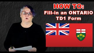 HOW TO Fillin an Ontario TD1 Form 2021 [upl. by Halstead]