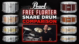 Pearl Free Floating Snare Drum Comparison ft Louie Palmer [upl. by Iddo]