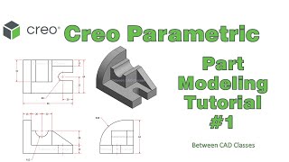 Creo Parametric Part Modeling  Tutorial 1 [upl. by Craig]