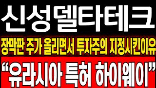 신성델타테크 긴급 투자주의지정 절대 속지마세요 최소 이가격까지 이렇게 대응하셔야합니다 신성델타테크 상한가 신성델타테크 전고점돌파 [upl. by Redla403]