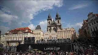 Ceremonia de bienvenida de la Copa Laver de tenis en Praga [upl. by Airehs929]