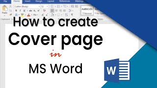 How to Create Book Cover Page in Ms word 2019  Create a Stunning Book Cover Page in Word in 2025 [upl. by Luhe]