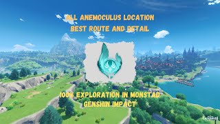 All Anemoculus Location with Detail and best route guide  Exploration  Genshin Impact [upl. by Jaret244]