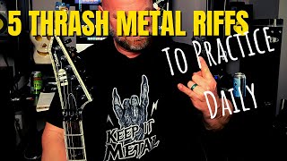 5 Thrash Metal Guitar Riffs to Practice Every Day [upl. by Monahan]