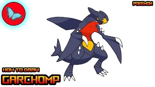 Pokemon Drawing step by step  Garchomp [upl. by Tiffi]