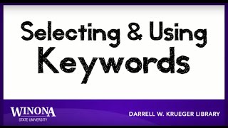 Selecting amp Using Keywords [upl. by Nyletac]