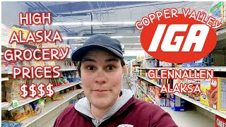 Expensive ALASKA Grocery Store Prices  Glennallen Alaska IGA  SHOP WITH ME [upl. by Enyahc951]