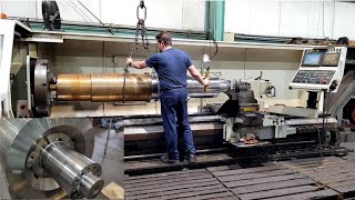 Machining of a Large Shaft  Upper Chock Assembly  cnc lathe [upl. by Okiruy196]