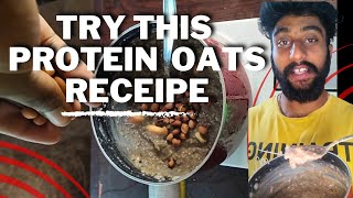 Easy Protein Oats receipe 😋 only 4 ingredients needed💪🏻 [upl. by Zacharias]