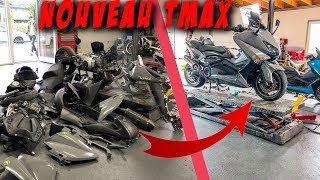 TMAX 530 ACCIDENTE  REMONTAGE COMPLET [upl. by Anerat]