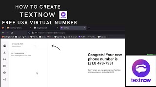 How To Create TextNow Account  Free USA Virtual Number [upl. by Brey]