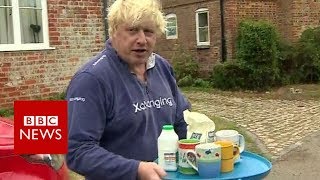 The former foreign secretary Boris Johnson offers tea instead of answers  BBC News [upl. by Ennayram119]