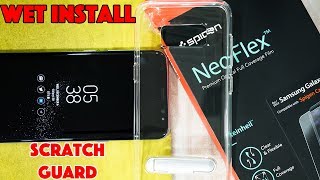 Screen Guard INSTALL Wet Apply  Spigen NeoFlex  Samsung Galaxy S8 [upl. by Nodnol160]