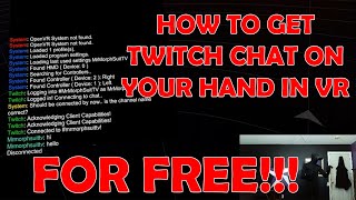 HOW TO GET TWITCH CHAT ON YOUR HAND FOR FREE [upl. by Glynias]