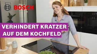 Kochfeld mit kratzfester Oberfläche amp integriertem Dunstabzug verhindert Kratzer  Bosch Kochfelder [upl. by Jadwiga]