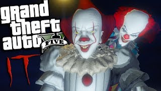 The NEW IT Pennywise Clown VS OLD Pennywise Clown MOD GTA 5 PC Mods Gameplay [upl. by Nichole]