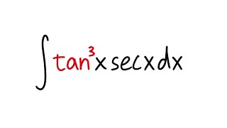 Integral of tan3xsecx calculus 2 tutorial [upl. by Akerdal]