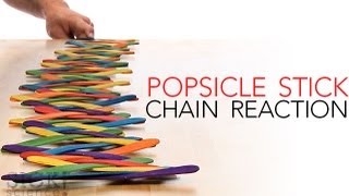 Popsicle Stick Chain Reaction  Sick Science 144 [upl. by Ahtabat]