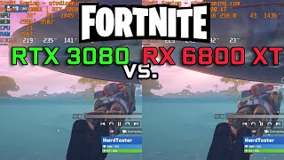 Fortnite RTX 3080 vs RX 6800 XT  LowCompetitive amp Epic 1080p [upl. by Muire]