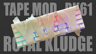 TAPE MOD RK61 ROYAL KLUDGE  Mechanical Keyboard Red Switches RGB  Modding  Typing Sounds [upl. by Tyree]