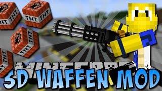 Minecraft 3D WAFFEN MOD Granatwerfer Minigun Schwerter Deutsch [upl. by Mulderig]