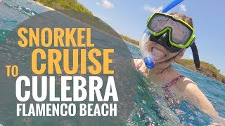 PUERTO RICO Culebra FLAMENCO BEACH Snorkel Cruise [upl. by Haidabo]