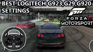 FORZA MOTORSPORT LOGITECH G923 SETTINGS [upl. by Eignav]