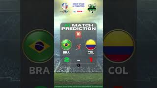 Brazil vs Colombia  AI match prediction Result  Copa America  Shorts AI Prediction USA [upl. by Skolnik]