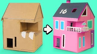 How to Make a Cardboard House  Amazing DIY Crafts with Boxes [upl. by Ellehsram]