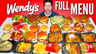 Wendys ULTIMATE Taste Test ALL 36 ITEMS  Full Menu REVIEW [upl. by Yevol]