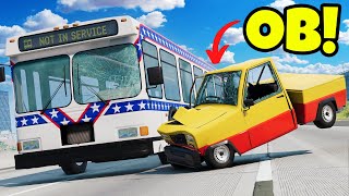 BIGGEST vs SMALLEST HighSpeed Car Chase with OB in BeamNG Drive Mods [upl. by Beera]