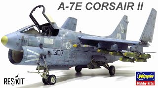 ResKit  Hasegawa 148 A7E Corsair II Full Build Aircraft Model Kit [upl. by Suirtemid]