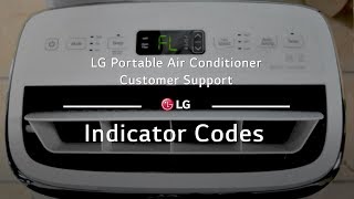 LG Portable Air Conditioner  Indicator Codes [upl. by Hakceber]