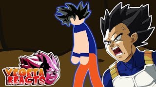 Vegeta Reacts To Goku Vs Jiren Stick Fight [upl. by Norahc]