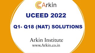 uceed2022 Numerical answer type NAT solutions Q1 to Q18 solved uceed uceed2024 preparation [upl. by Henrie]