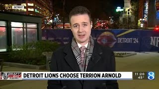 Detroit Lions choose Terrion Arnold [upl. by Aleacim406]