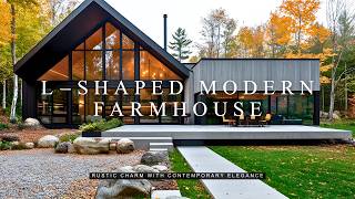 Stunning LShaped Modern Farmhouse – Blending Rustic Charm with Contemporary Elegance [upl. by Udenihc]