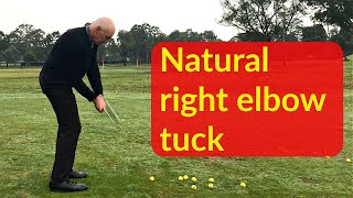 Right elbow tucked in golf swing [upl. by Zumstein]