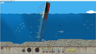 Floating Sandbox sinking RMS Titanic sink backwards and in low deeper water [upl. by Edrea]