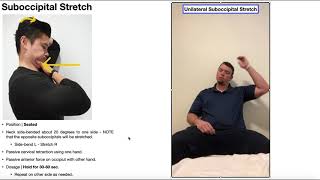 Suboccipital Stretch  Rationale amp Technique General amp Unilateral [upl. by Naes]