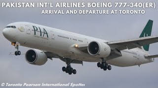 Pakistan Intl Airlines Boeing 777340ER  APBHV  Arrival amp Departure At Toronto Pearson [upl. by Selmner]