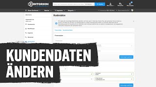 FAQ  Wie ändere ich meine Kundendaten  Contorion [upl. by Esinrahs]