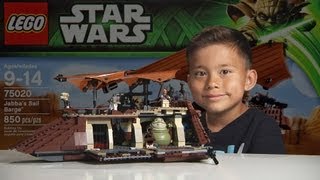 JABBAS SAIL BARGE 2013  LEGO Star Wars Set 75020 Timelapse Build Stop Motion Unboxing amp Review [upl. by Windy]