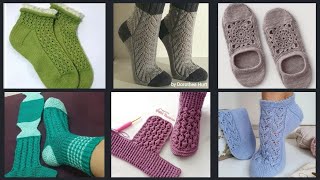 New hand Knitting woolen Ladies Shoes  Socks  Booties design [upl. by Bois]