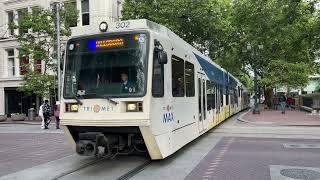 TriMet MAX Light Rail Trains Around Portland [upl. by Neom448]