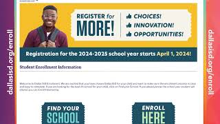 Dallas ISD New Registration Instructions 20242025 [upl. by Syck331]