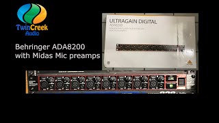 Behringer Ultragain Digital ADA8200 with Midas mic pres [upl. by Cristionna]