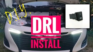 DRL Installation Toyota Vios  DRL SWITCH [upl. by Ottillia]