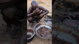 Wow Was a dinner Time with this delicious food made by hadzabe tribe middle of forest hadzabetribe [upl. by Uno]